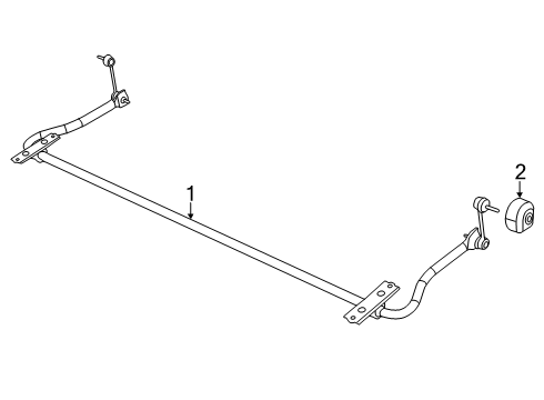 2024 Ram ProMaster EV Stabilizer Bar & Components - Rear Diagram