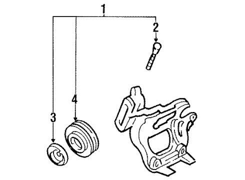 1990 Dodge Ram 50 Tension Pulley Diagram for MB609125