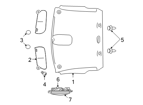 2012 Ram 2500 Interior Trim - Cab Diagram