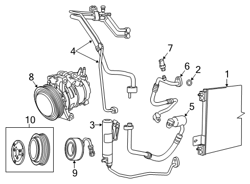 2012 Dodge Caliber A/C Condenser Diagram