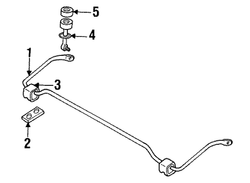 1997 Chrysler LHS Stabilizer Bar & Components Diagram
