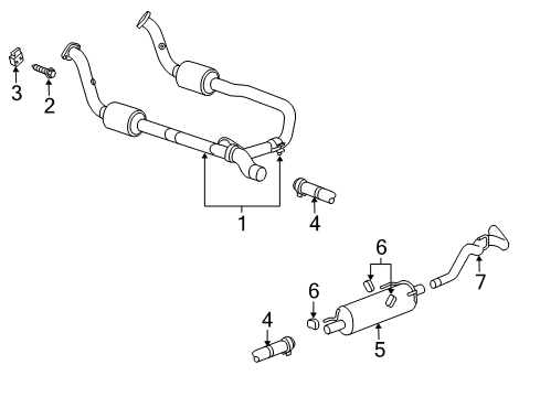 2004 Dodge Ram 2500 Catalytic Converter Diagram for 52018191AC