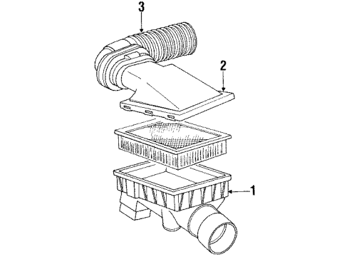 1990 Chrysler Town & Country Air Intake Diagram 2 - Thumbnail