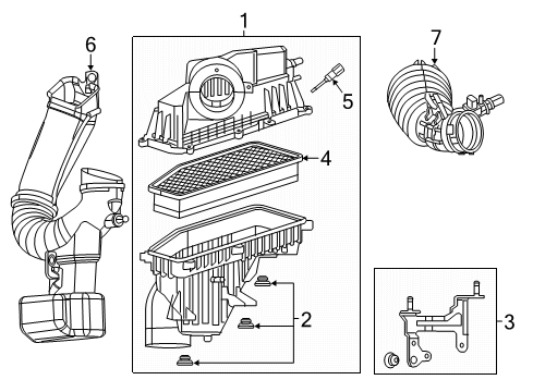 2020 Jeep Cherokee Air Cleaner Assembly Diagram for 68292846AG