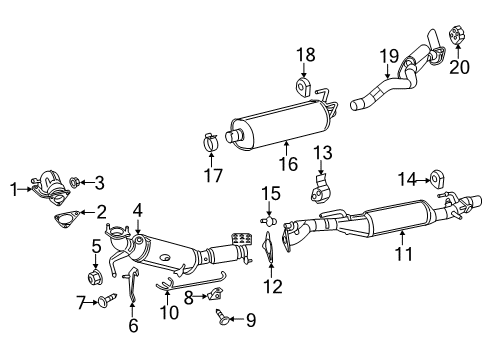 2016 Ram 1500 Center Pipe Diagram for 68329870AA