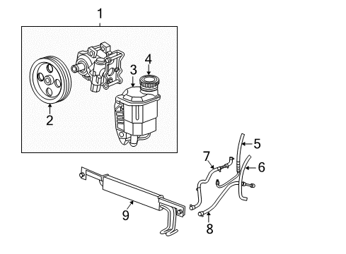 2005 Dodge Ram 2500 P/S Pump & Hoses Diagram 3 - Thumbnail