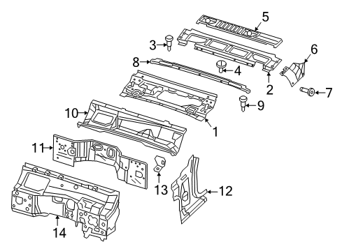 2025 Jeep Wrangler Panel - Dash Diagram for 68582161AB