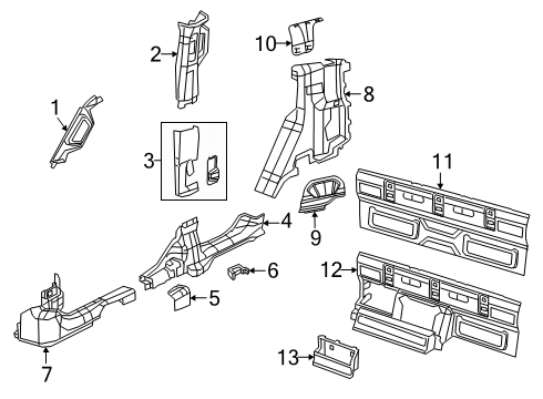 2025 Jeep Gladiator Interior Trim - Cab Diagram 3 - Thumbnail