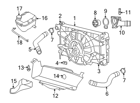 2003 Dodge Viper Upper Hose Diagram for 5264985AA