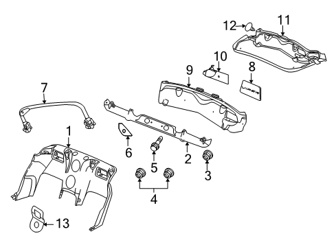 2006 Dodge Viper Top Panel, Rear Diagram for 1BK20VXLAC