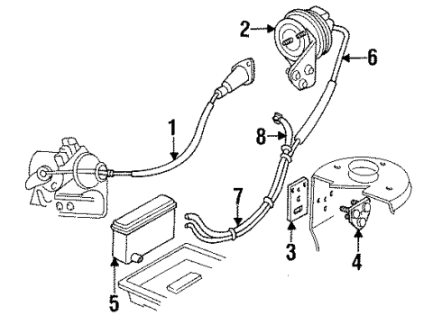 1995 Dodge Spirit Control Cable Diagram for 5277068
