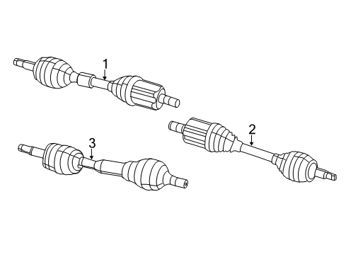 2017 Jeep Cherokee Axle Assembly, Front Passenger Side Diagram for 52123760AF