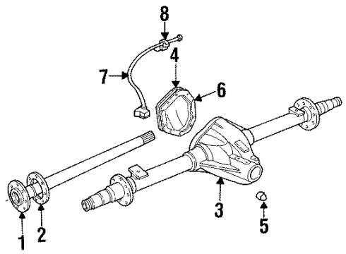 1999 Dodge Ram 3500 Housing, Rear Diagram for 4856081AB