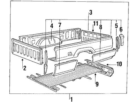 1987 Dodge Ram 50 Handle Diagram for MB331061