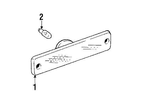 1990 Jeep Wrangler Side Marker Lamp, Front Diagram for 56001424