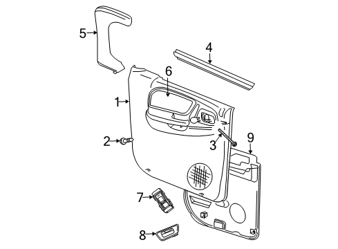 2005 Dodge Dakota Cover Panel, Rear Driver Side Diagram for 5HS23BD1AC