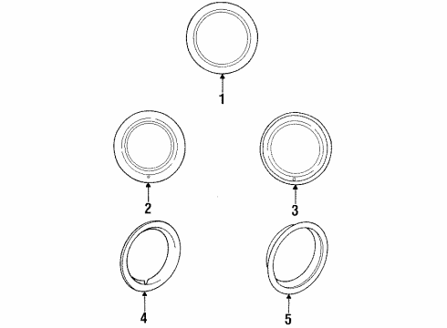 1987 Dodge D100 Wheel Covers & Trim Diagram 3 - Thumbnail