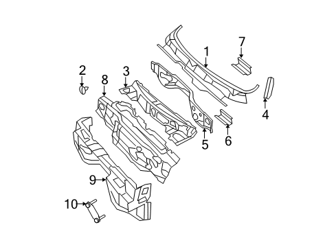 2010 Dodge Ram 1500 Cab Cowl Diagram