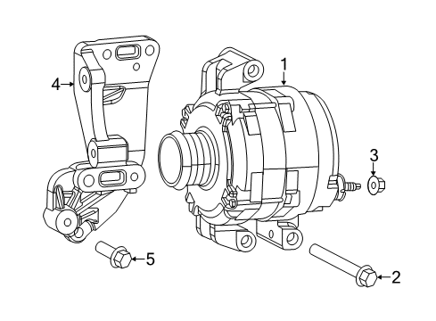 2020 Jeep Cherokee Alternator Diagram for 68324893AC