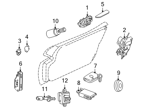 2010 Dodge Viper Handle, Outside, Front Outer Driver Side Diagram for 5029145AC