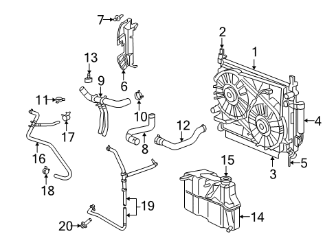 2007 Dodge Magnum Radiator Diagram for 5175367AA