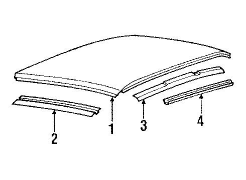 1990 Chrysler Imperial Roof & Components Diagram