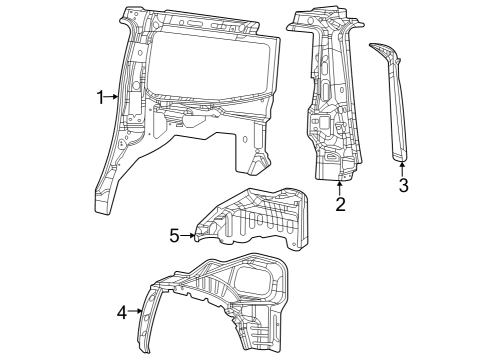 2025 Jeep Grand Wagoneer L REINFORCE-D PILLAR Diagram for 68641949AB