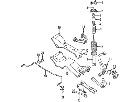 2002 Dodge Stratus Coil Spring, Rear Diagram for MR589085
