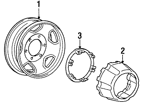 1988 Dodge Raider Wheel Nut Diagram for MB057196