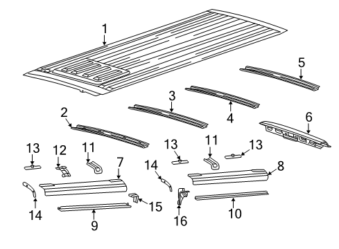 2021 Ram ProMaster 2500 Inner Rail, Front Diagram for 68167481AA