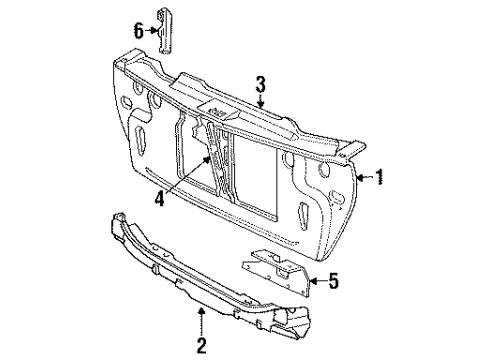 1994 Chrysler LeBaron Radiator Support Diagram