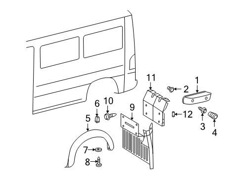 2004 Dodge Sprinter 3500 Trim Molding, Passenger Side Diagram for 5123564AA