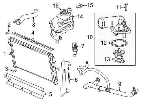 2012 Chrysler 200 Inlet Hose, Upper Diagram for 55111451AE