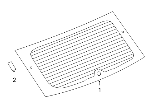 2008 Dodge Caliber Lift Gate Glass, Rear Diagram for 5074228AD