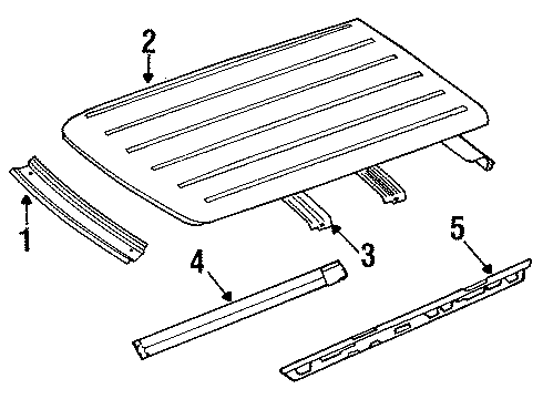 1988 Jeep Cherokee Rear Header Diagram for 57002012