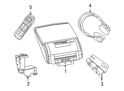 2008 Chrysler 300 DVD Unit, Gray Diagram for 1NC831D5AA