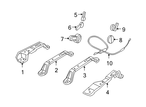 2010 Jeep Wrangler Cable Guide Diagram for 5179020AB