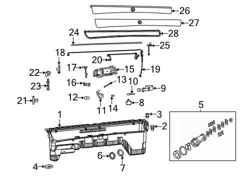 2021 Ram 1500 Classic Storage Compartment Diagram 2 - Thumbnail