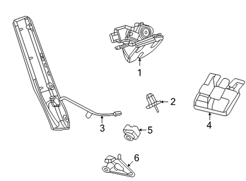 2022 Jeep Grand Cherokee L Camera, Rear Diagram for 4672756AD
