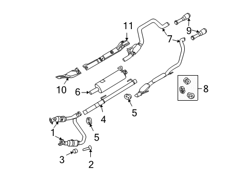2011 Ram 1500 Tail Pipe Diagram for 82207131AB