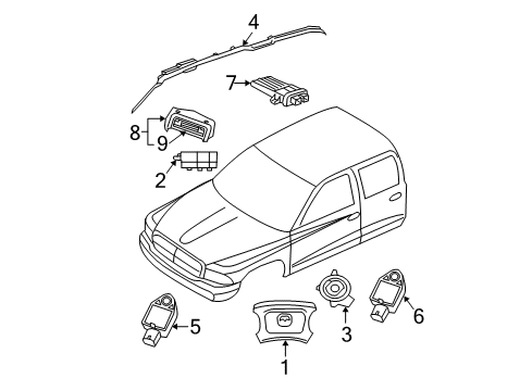 2005 Dodge Dakota Diagnostic Module Diagram for 56043274AL