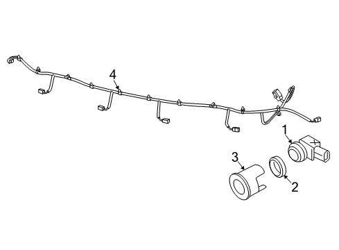 2018 Ram 1500 Bezel Parking Distance Diagram for 5LS54TZZAA