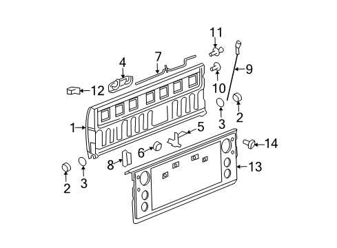 2004 Dodge Ram 3500 Tail Gate Diagram