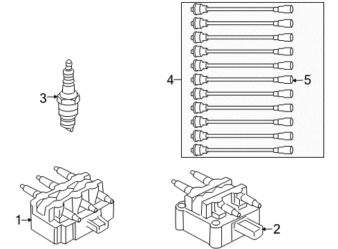 2010 Dodge Viper Ignition Coil Diagram for 68027788AC