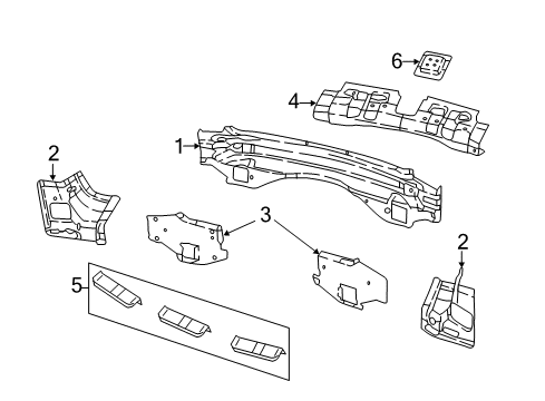 2018 Dodge Durango Striker Reinforcement Diagram for 68052157AA