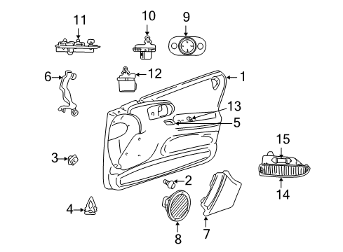 2001 Chrysler 300M Window Switch, Front Driver Side Diagram for 5026010AA