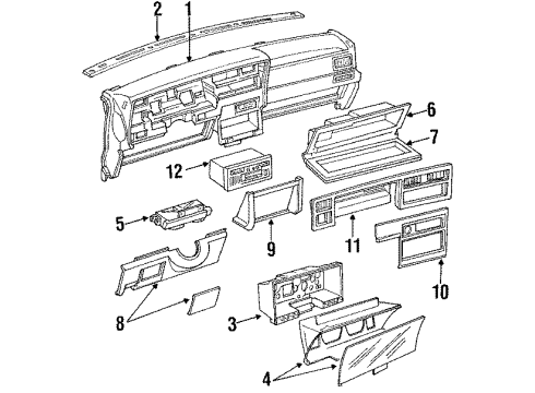 1991 Chrysler LeBaron Instrument Panel Diagram 3 - Thumbnail