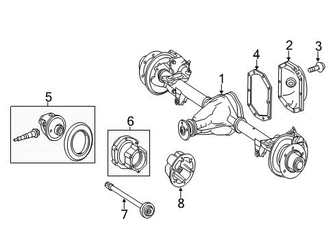 2007 Dodge Sprinter 3500 Differential Cover Bolt Diagram for 68078715AA