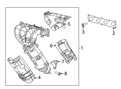 2018 Jeep Compass Heat Shield, Front Diagram for 68393974AA