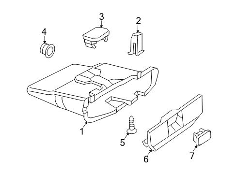 2004 Dodge Sprinter 2500 Glove Box, Front Diagram for 5122413AA
